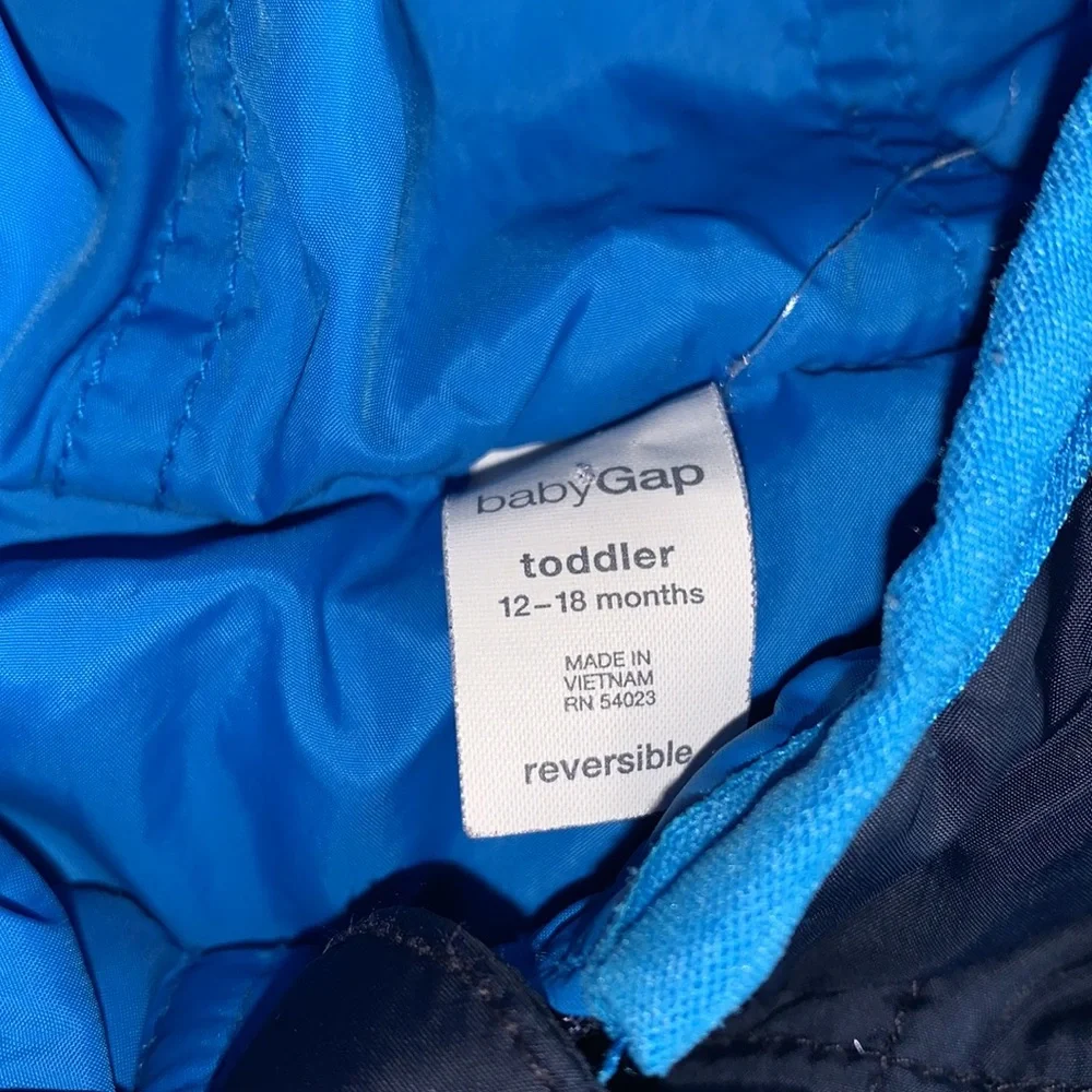 GAP Baby Navy Blue Hooded Blue Jacket EUC 12-18M